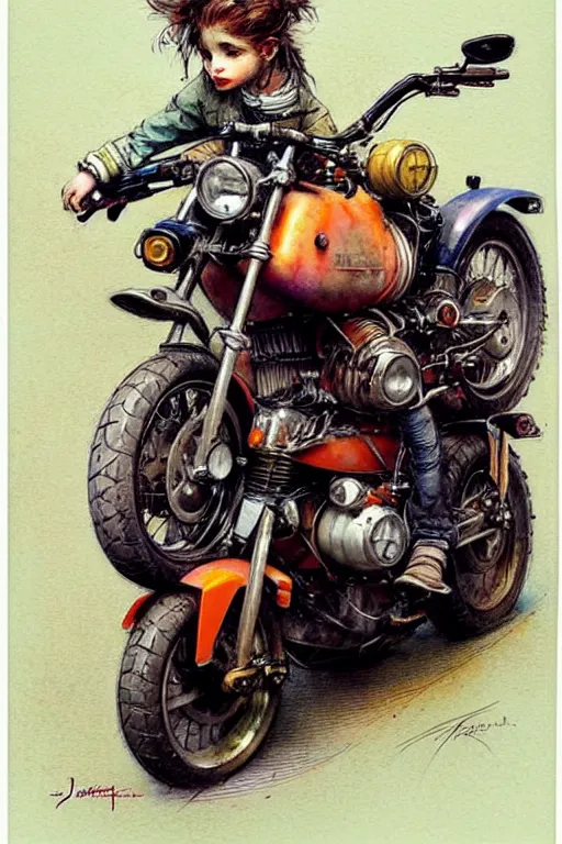 Image similar to (((((2000s colorful motorbike . muted colors.))))) by Jean-Baptiste Monge !!!!!!!!!!!!!!!!!!!!!!!!!!!