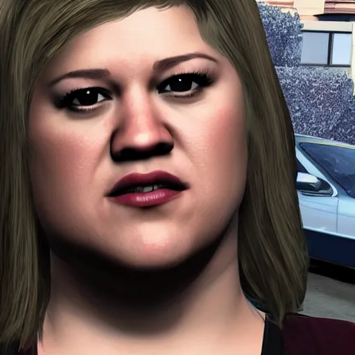 Image similar to young Kelly Clarkson in GTA V, 4k