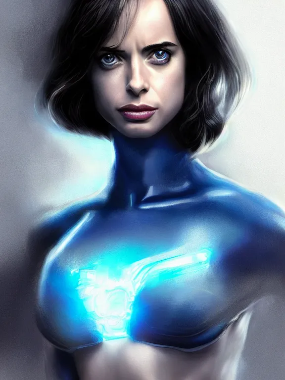 Image similar to krysten ritter as invisible woman, marvel, digital painting, extremely detailed, 4 k, intricate, brush strokes, mark arian, artgerm, bastien lecouffe - deharme