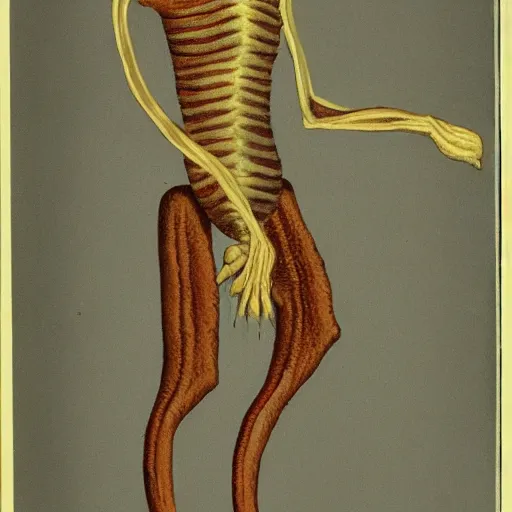 Image similar to a humanoid creature of made worm