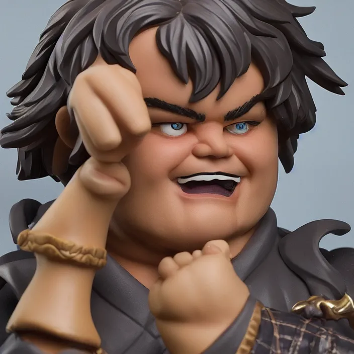 Prompt: Jack Black, a GOODSMILE figure of Jack Black, figurine, detailed product photo,