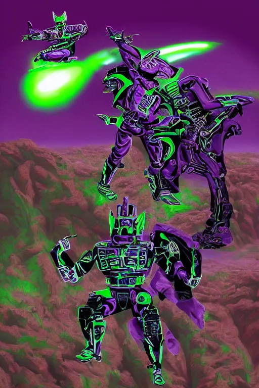 Image similar to portrait of cowboy johnny cash as purple green optimus prime power ranger from transformers surfing tonic stimulant fluids on air guitar zord UFO hoverboard, intricate, highly detailed, smooth, artstation, digital illustration by Lisa Frank and Ruan Jia and Mandy Jurgens and Artgerm and Wayne Barlowe and Greg Rutkowski and Zdislav Beksinski