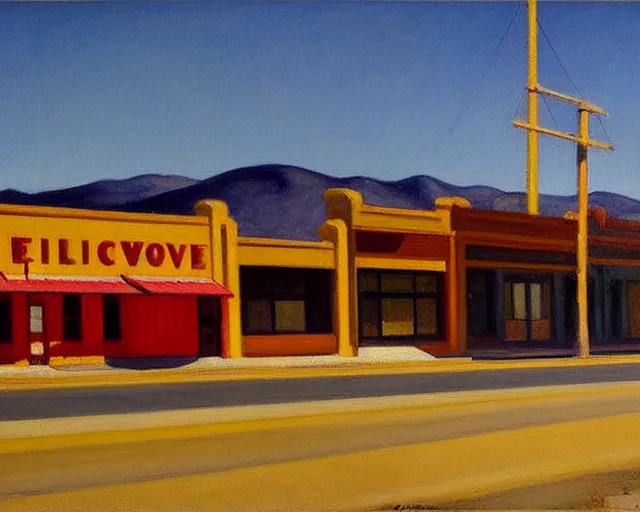 Image similar to a stunning painting of susanville california by edward hopper, award winning art