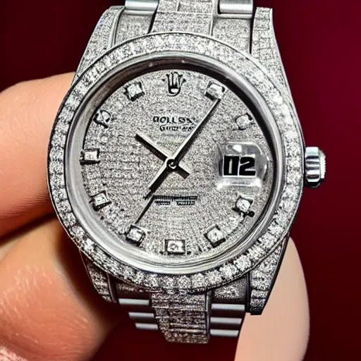 Image similar to rolex watch close up 5 0 carat diamonds