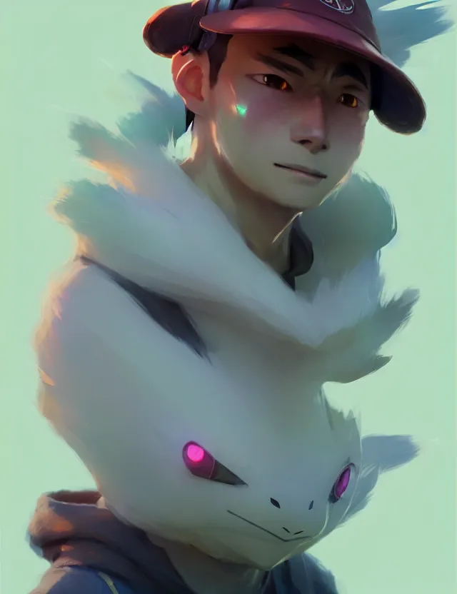 Image similar to a beautiful portrait of a male pokemon trainer. character design by cory loftis, fenghua zhong, ryohei hase, ismail inceoglu and ruan jia. artstation, volumetric light, detailed, photorealistic, fantasy, rendered in octane