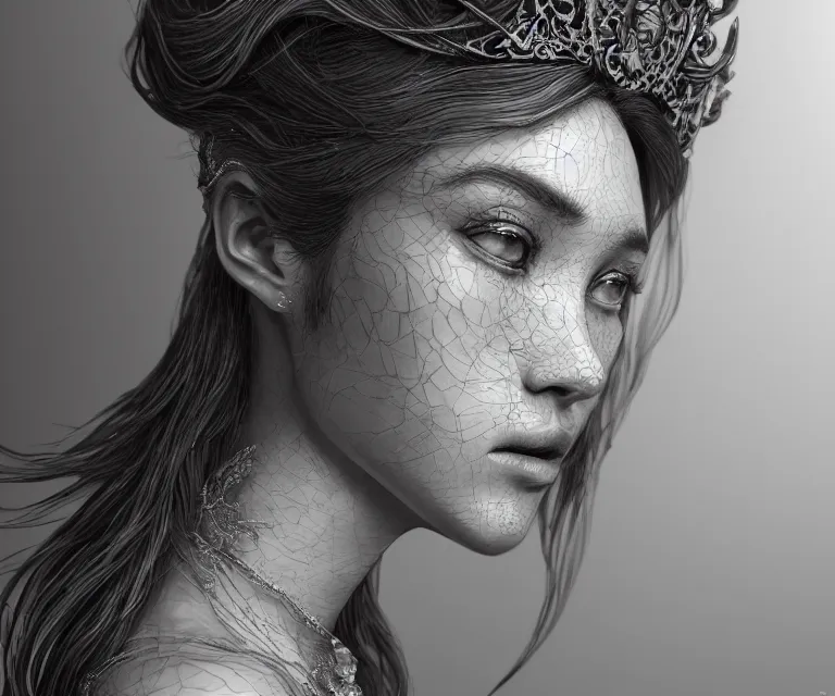 Image similar to studio portrait of elegant princess of the kingdom of god, elegant, young sensual gravure idol, ultrafine hyperrealistic detailed face illustration by kim jung gi, irakli nadar, intricate linework, sharp focus, bright colors, matte, octopath traveler, final fantasy, unreal engine highly rendered, global illumination, radiant light, intricate environment