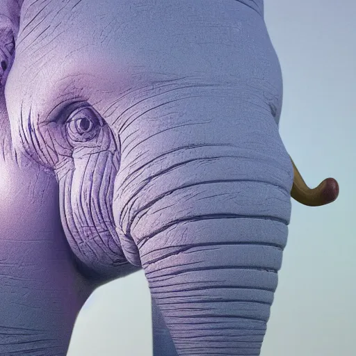 Image similar to realistic purple elephant global illumination