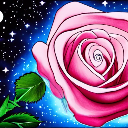 Image similar to a rose containing the universe