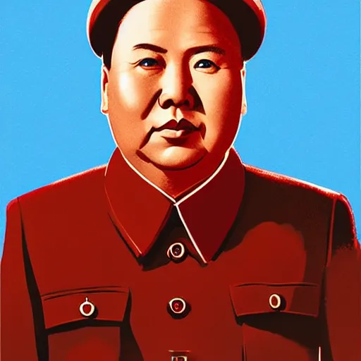 Prompt: chairman mao , highly detailed, portait, character art by Fiona Staples.