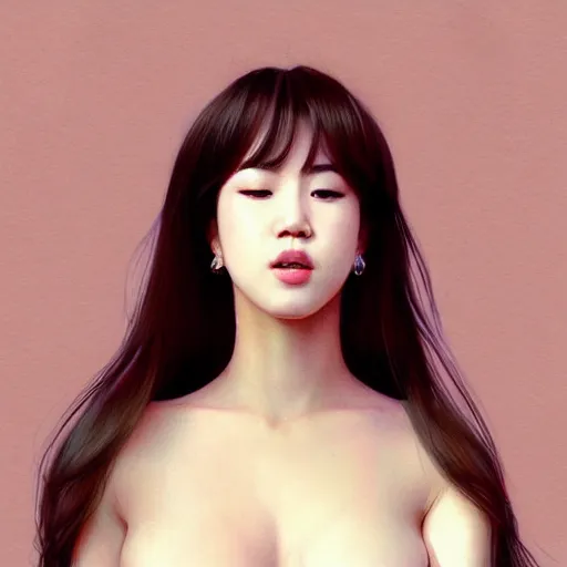 Prompt: wide angle full body portrait of Park Jimin of BTS, with a perfect face and perfect body, thin waist, plump lips, intricate, single face, wearing greek Palla, highly detailed, digital painting, artstation, concept art, smooth, sharp focus, illustration, Unreal Engine 5, 8K, art by artgerm and greg rutkowski and alphonse mucha