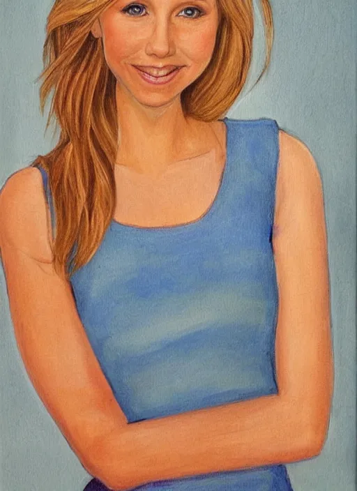 Image similar to beautiful art of Sarah Chalke, by David LaChapell