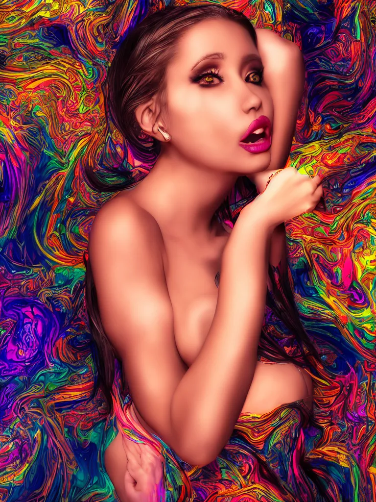 Prompt: Dmt sexy girl, 4k, high quality, girl