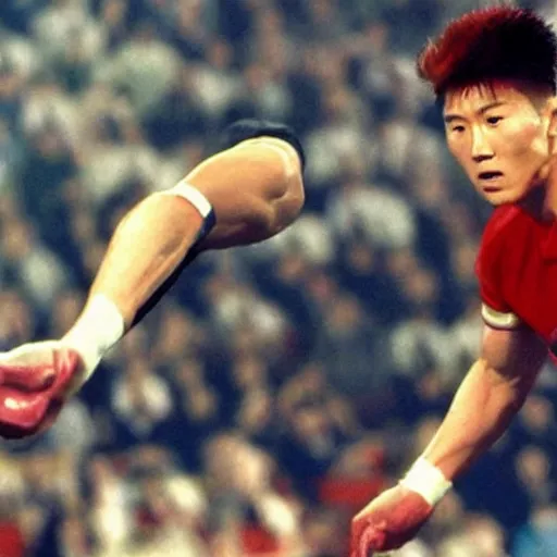 Prompt: movie still of son heung-min as ivan drago in rocky 4, cinematic,