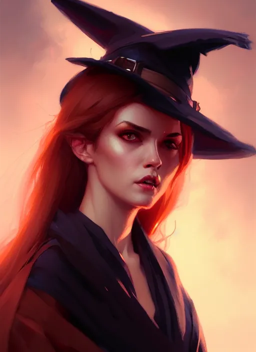 Prompt: portrait of cute attractive sexy witch, highly detailed, digital painting, artstation, concept art, sharp focus, illustration, art by greg rutkowski