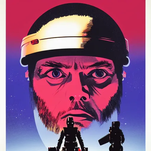 Image similar to Stanley Kubrick, 2001: A Space Odyssey by Ashley Wood and Mike Mignola and Drew Struzan, artstation, 60's French sci-fi poster, 4K detailed post processing, footage