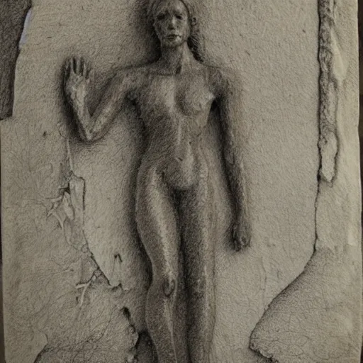 Image similar to The street is in ruins. A ruined statue. Fantasy. Pencil drawing