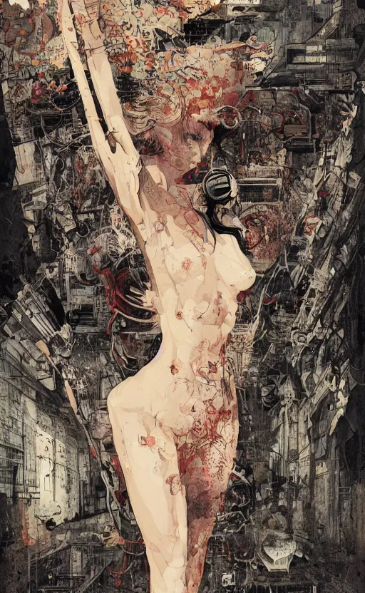 Prompt: hegel, eun emerging from renaissance italy into a cyberpunk mutiversal realm by conrad roset, nicola samuri, dino valls, m. w. kaluta, jakub rebelka, rule of thirds, seductive look, beautiful