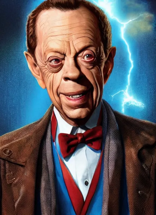 Image similar to don knotts in the marvel cinematic universe, movie poster, official marvel media, highly detailed