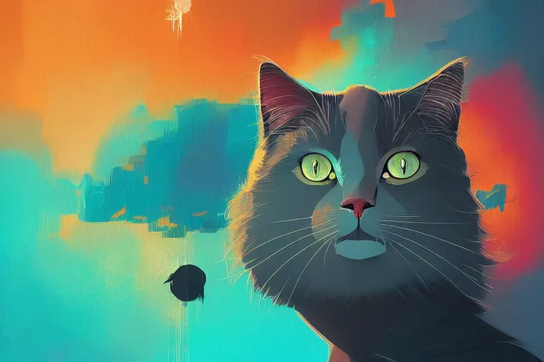 Image similar to ragdoll cat by petros afshar and james gilleard and alena aenami, trending on deviantart, masterpiece, detailed, warm colors