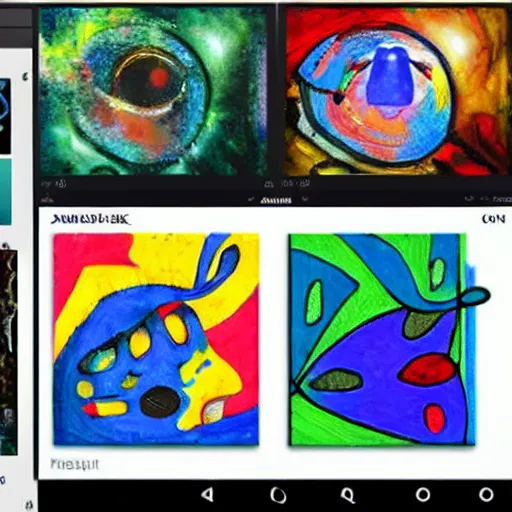 Image similar to an A.I generated art program makes a boys imagination come to life, bringing color to his grey world,