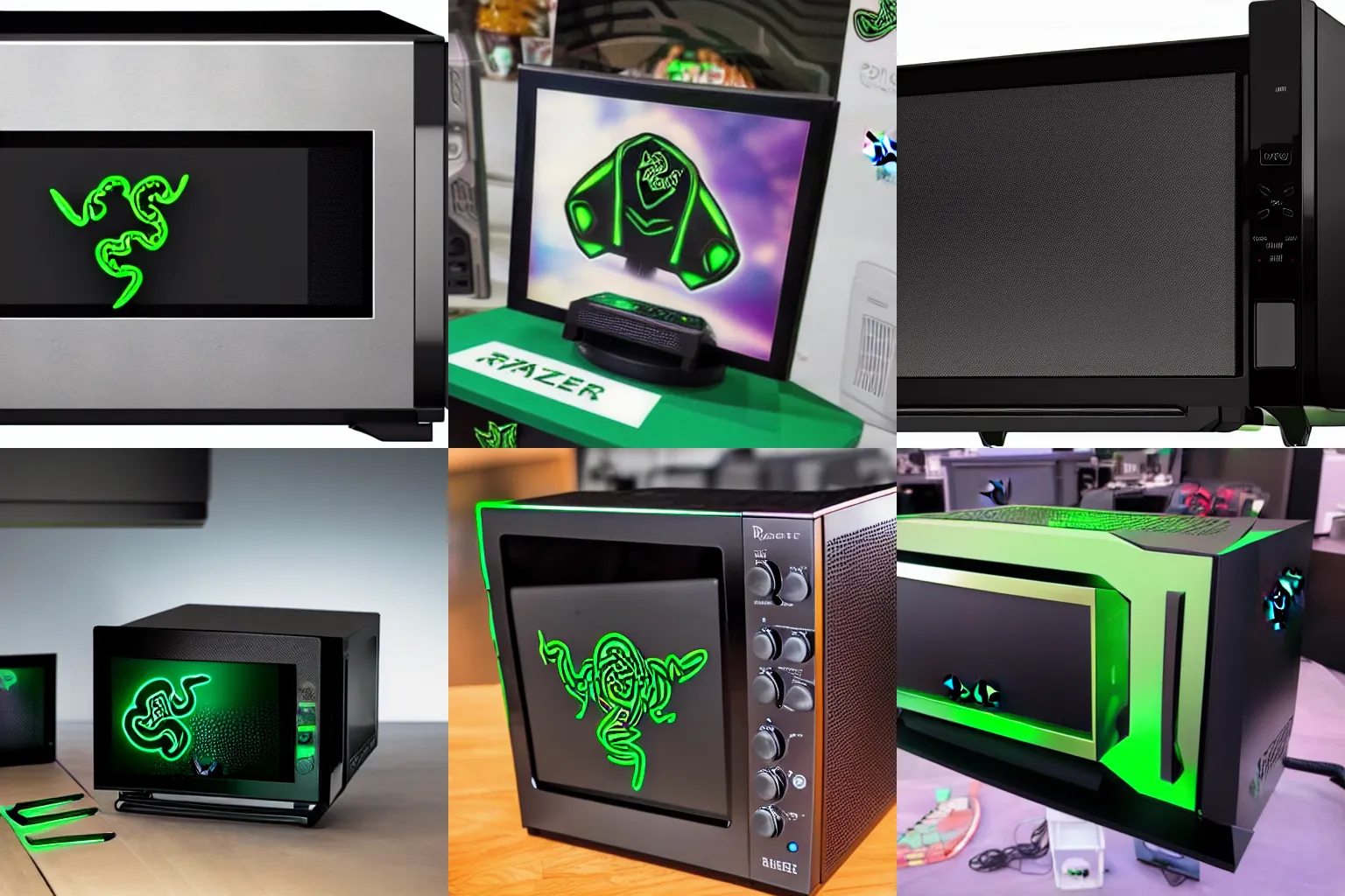 Prompt: Razer gaming microwave