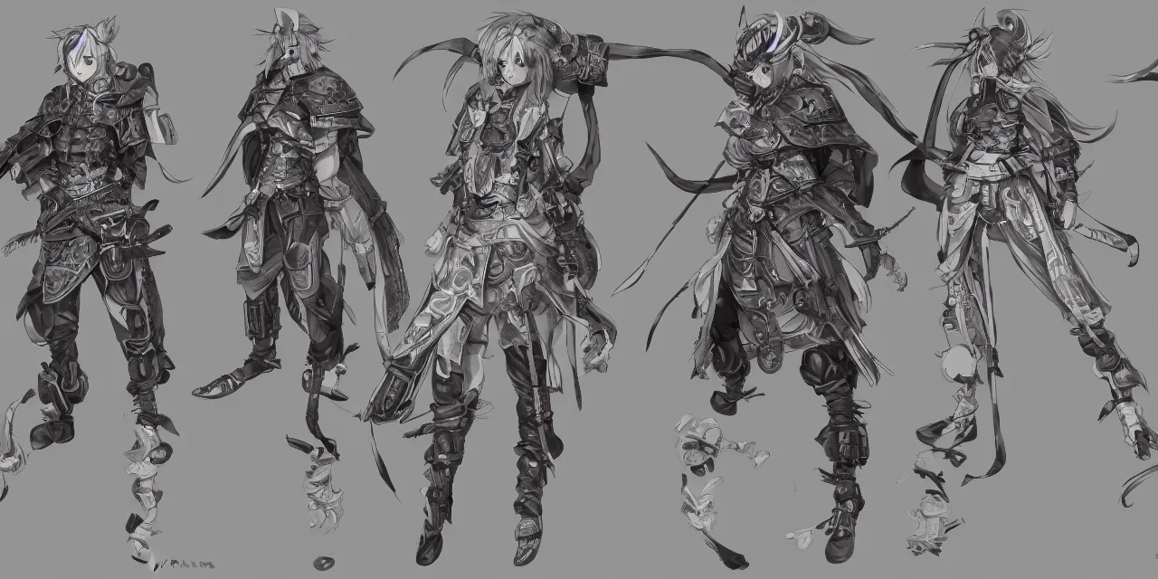 Image similar to costume, shibuya, anime, game, character concept, characters reference sheet, high quality, ultra detailed, samurai, full body, trending on ArtStation, digital art