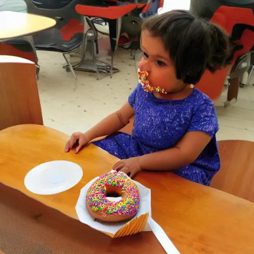 Image similar to ashoka eating a donut