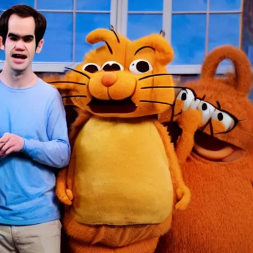 Prompt: Jacksfilms as Garfield, live action photography