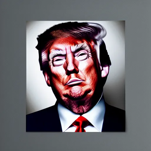 Prompt: photograph of donald trump as a dracula, photoshop, portrait photograph, 4 0 mm