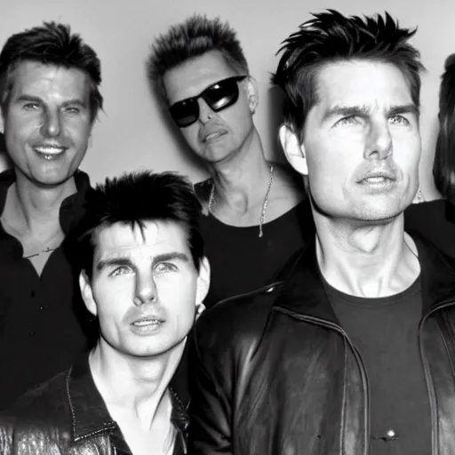 Image similar to tom cruise in depeche mode in 1 9 8 9