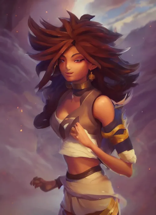 Image similar to taliyah, from league of legends, with abs, au naturel, athletic, perfect cosplay, symmetrical body, hyper detailed, digital art, trending in artstation, cinematic lighting, studio quality, smooth render, unreal engine 5 rendered, octane rendered, art style by klimt and nixeu and ian sprigger and wlop and krenz cushart