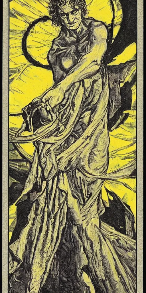 Image similar to the strength tarot card by austin osman spare