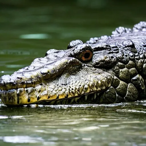 Image similar to photo of a crocodile as a human