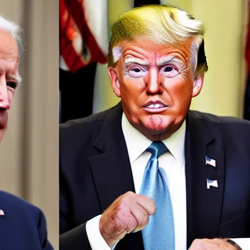 Image similar to a hybrid between joe biden and donald trump