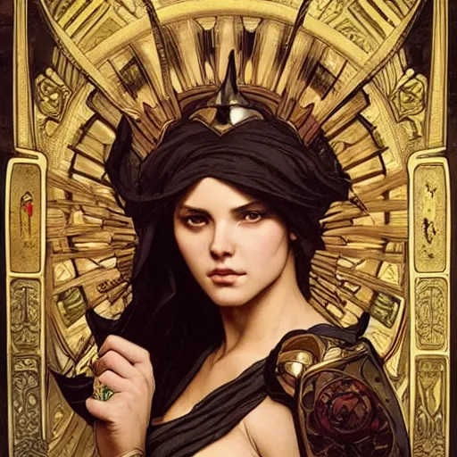 Prompt: veni, vidi, vici spoken by Ceasar by Artgerm, Greg Rutkowski, Alphonse Mucha