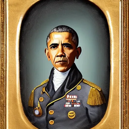 Image similar to “Barack Obama as 18th century United States army general, old painting”
