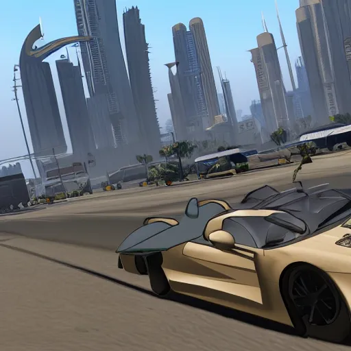 Image similar to gta : dubai, by isekai