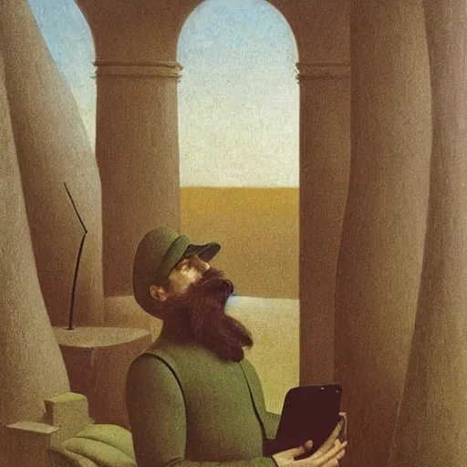 Prompt: Luigi doing selfie, artwork by Franz Sedlacek,