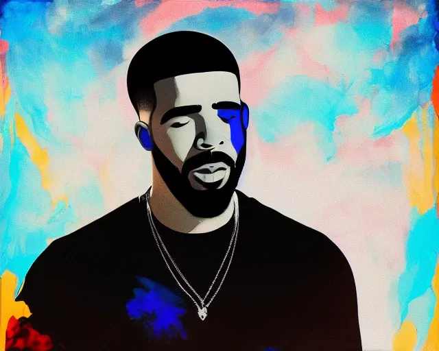 Image similar to drake concert concept art, chromesthesia