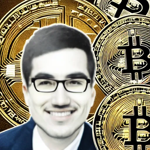 Image similar to a portrait of the actual creator of bitcoin