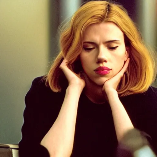 Image similar to intimate movie still of scarlett johansson in lost in translation