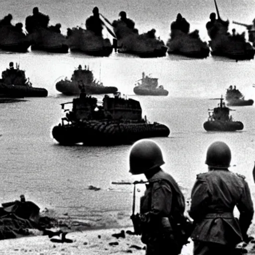 Image similar to the d - day, by robert capa,