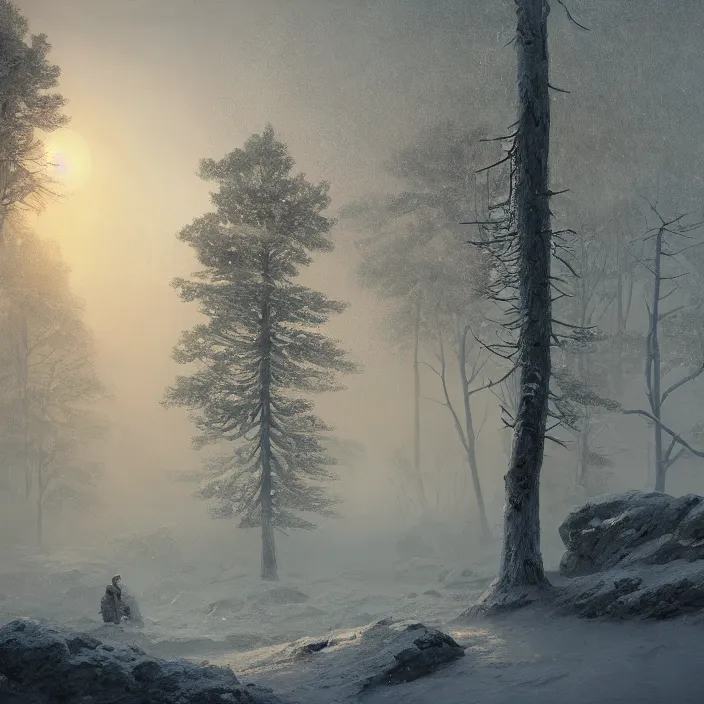 Prompt: a beautiful painting of winter in pripyat by ivan aivazovsky and zdzisław beksinski and rene magritte and greg rutkowski, in style of digital art. hyper detailed, sharp focus, soft light. unreal engine 5. ray tracing. trending on artstation