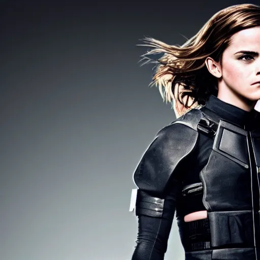 Prompt: Emma Watson as female ninja , hd wallpaper