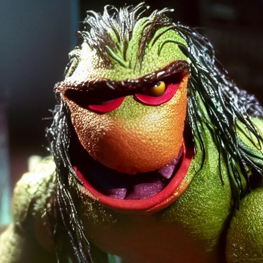 The Predator staring the The Muppets and Arnold | Stable Diffusion