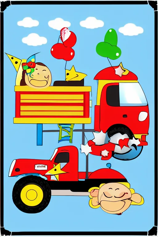 Image similar to kids birthday truck graphic clip art