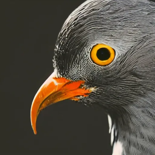 Image similar to a bird wearing headphones