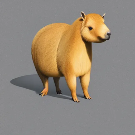 Image similar to a high quality photo of an antropomorphic capybara wearing a suit, 8k, digital art