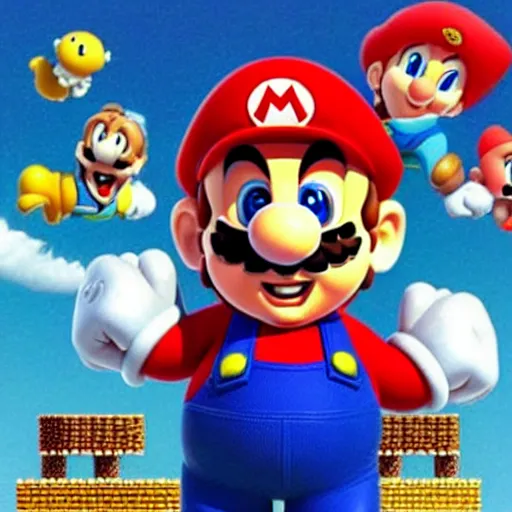 Prompt: Super Mario Movie starring Danny DeVito