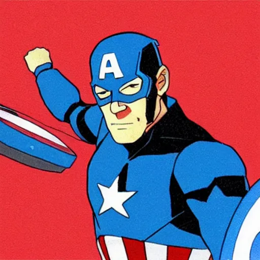 Image similar to film still of ian mckellen as captain america by studio ghibli